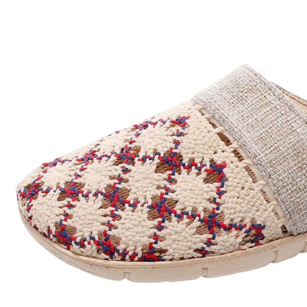 Women'S Shoes Non Slip - Fashion Hollow Out Flax Slippers Women