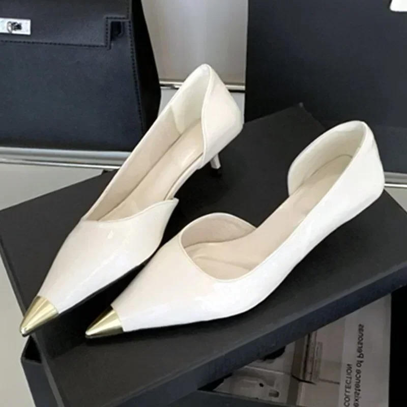 Women Shoes Mules - Elegant Pointed Toe Kitten Heel Pumps