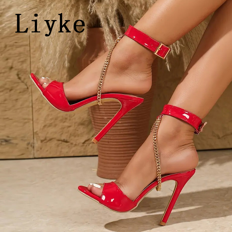 Thong Flat Sandal - Liyke 2026 Summer Fashion Metal Chain