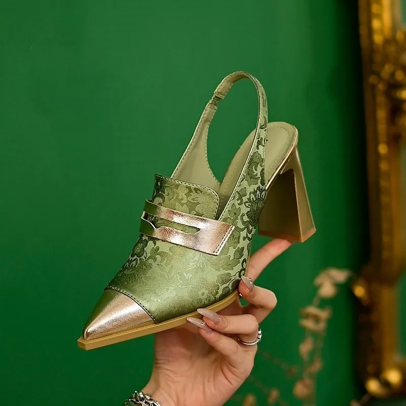 Women Shoes Mules - 2024 Womens Summer New Printed Designer