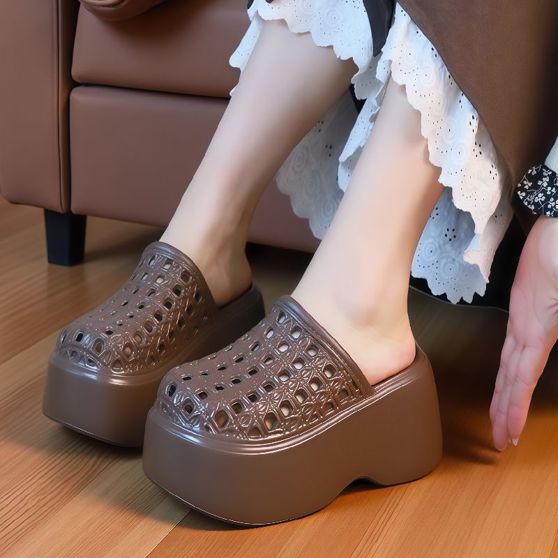Women'S Shoes Quality - New cut-outs high heels EVA sandals