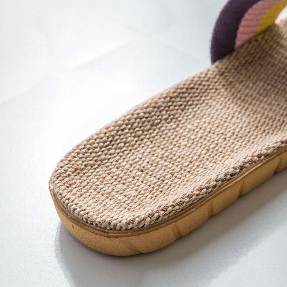 Women'S Shoes Non Slip - Fashion Ethnic Style Linen Cross Slippers