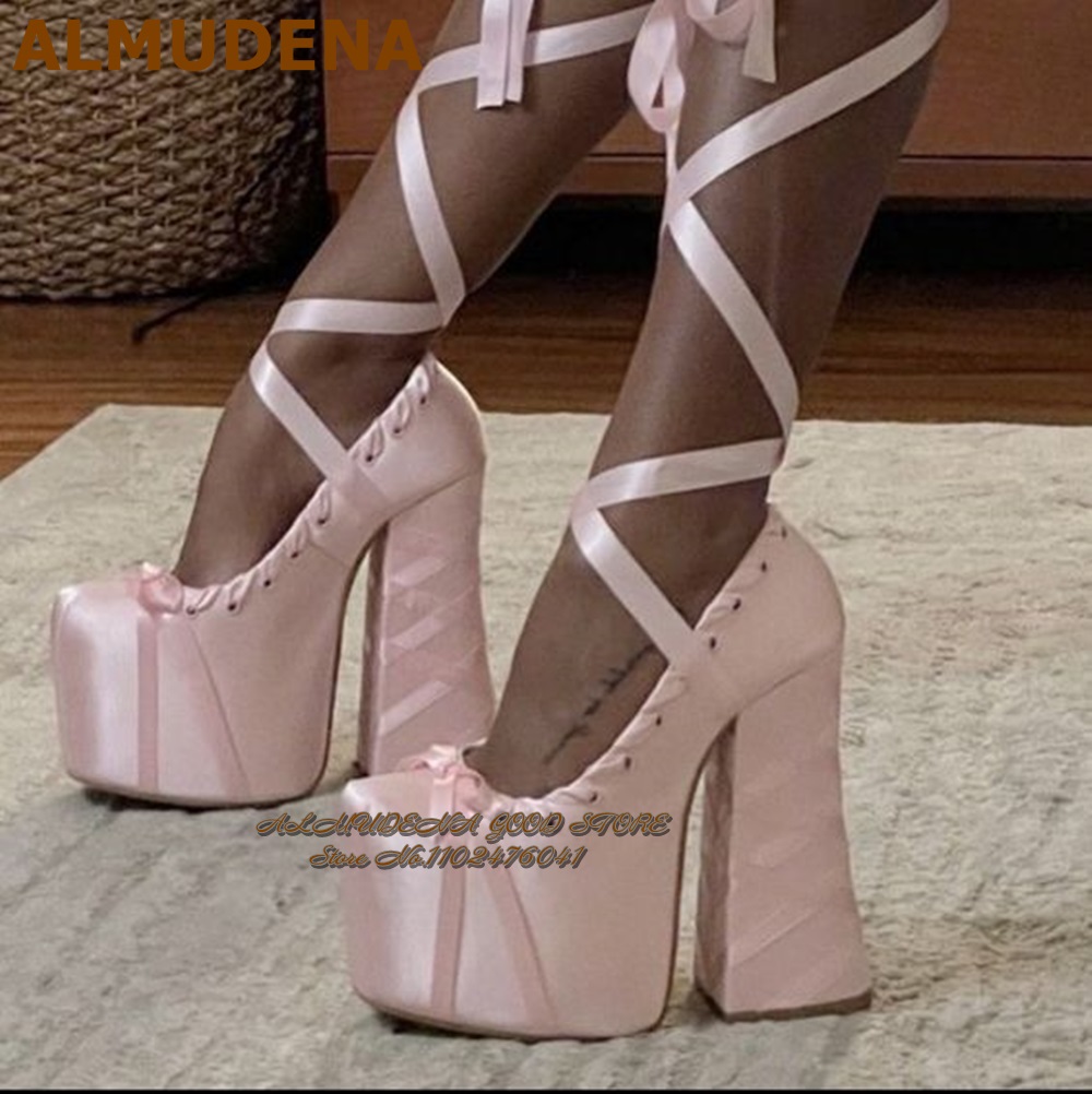 ALMUDENA Pink Burgundy Satin S - مراجعة Women'S Shoes Burgundy وسعره