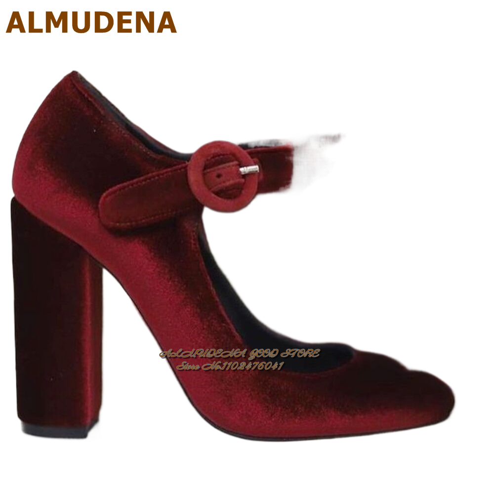 ALMUDENA Burgundy Grey Velvet  - مراجعة Women'S Shoes Burgundy وسعره
