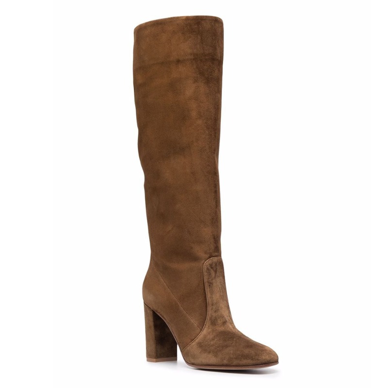 Retro Chunky Heel Long-leg Boo - مراجعة Knee High Boots Women وسعره