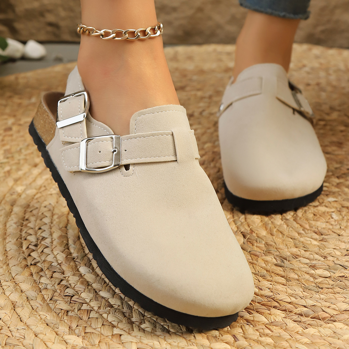 Litfun Suede Women's Clogs wit - مراجعة Women'S Shoes With Arch Support وسعره