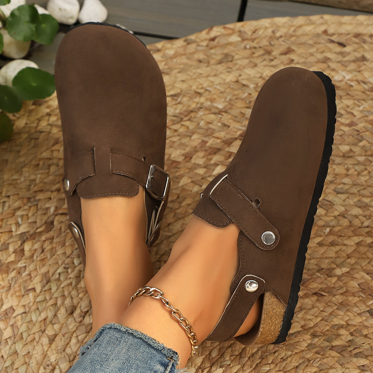 Litfun Suede Women's Clogs wit - مراجعة Women'S Shoes With Arch Support وسعره