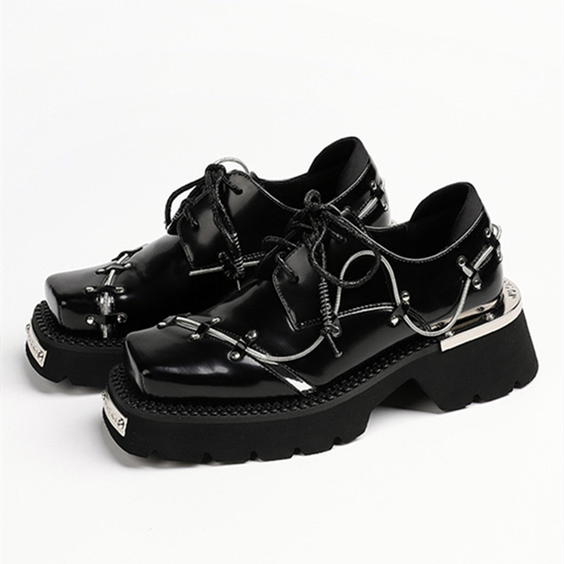 Luxury Metal Chain Decoration  - مراجعة Women'S Shoes Loafers Black وسعره