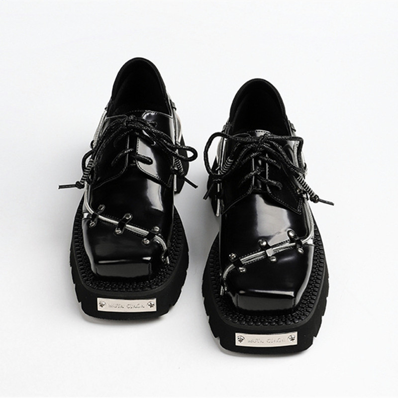 Luxury Metal Chain Decoration  - مراجعة Women'S Shoes Loafers Black وسعره