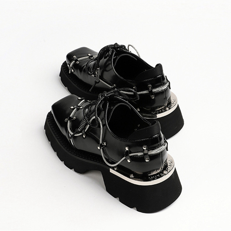 Luxury Metal Chain Decoration  - مراجعة Women'S Shoes Loafers Black وسعره