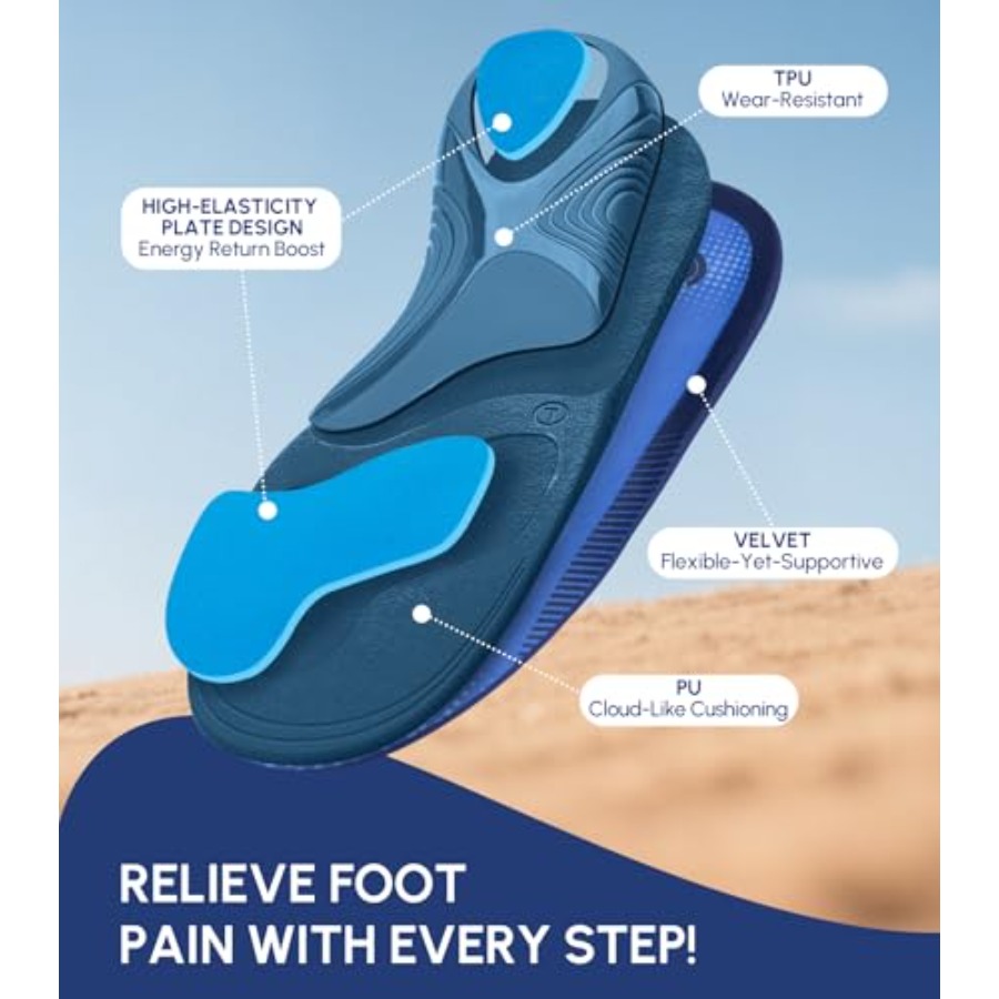 Plantar Fasciitis Insoles for  - مراجعة Women'S Shoes High Arch Support وسعره