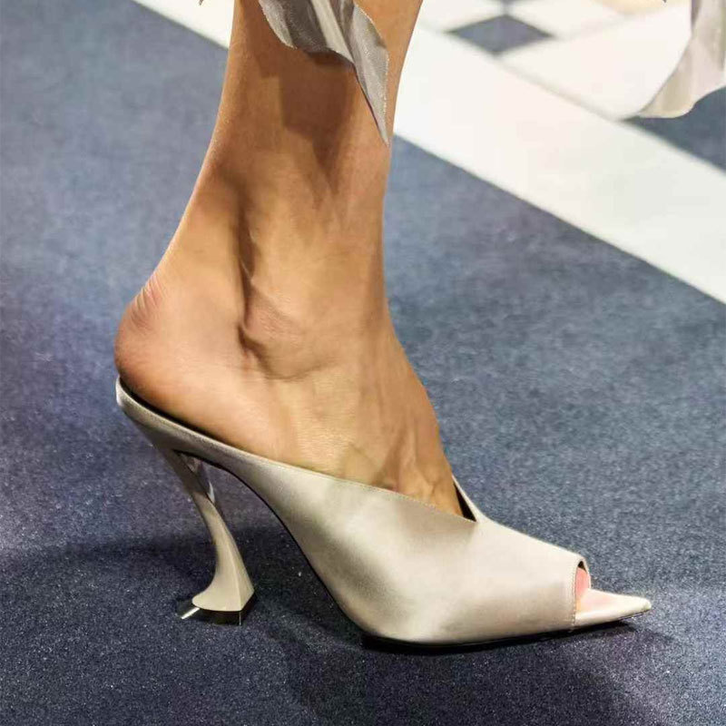 Peep Toe Mules Shoes Women's H - مراجعة Women Shoes Mules وسعره