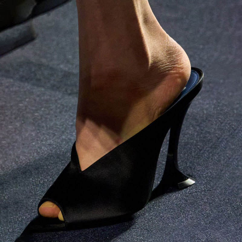 Peep Toe Mules Shoes Women's H - مراجعة Women Shoes Mules وسعره
