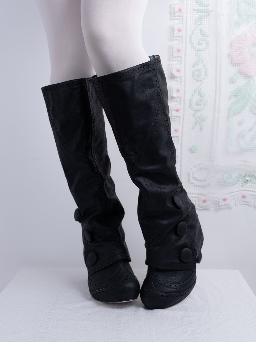 Design Leather Slouch Knee-Hig - مراجعة Knee High Boots Women وسعره