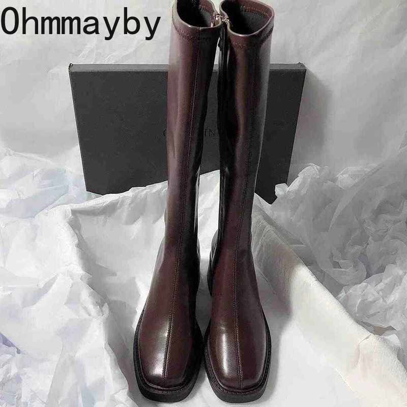 Vintage Thick Heel Women Knee  - مراجعة Knee High Boots Women وسعره