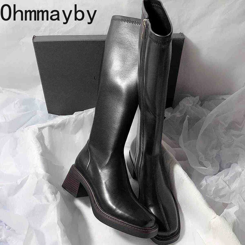 Vintage Thick Heel Women Knee  - مراجعة Knee High Boots Women وسعره