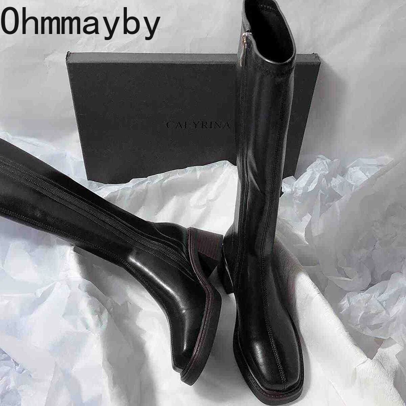Vintage Thick Heel Women Knee  - مراجعة Knee High Boots Women وسعره