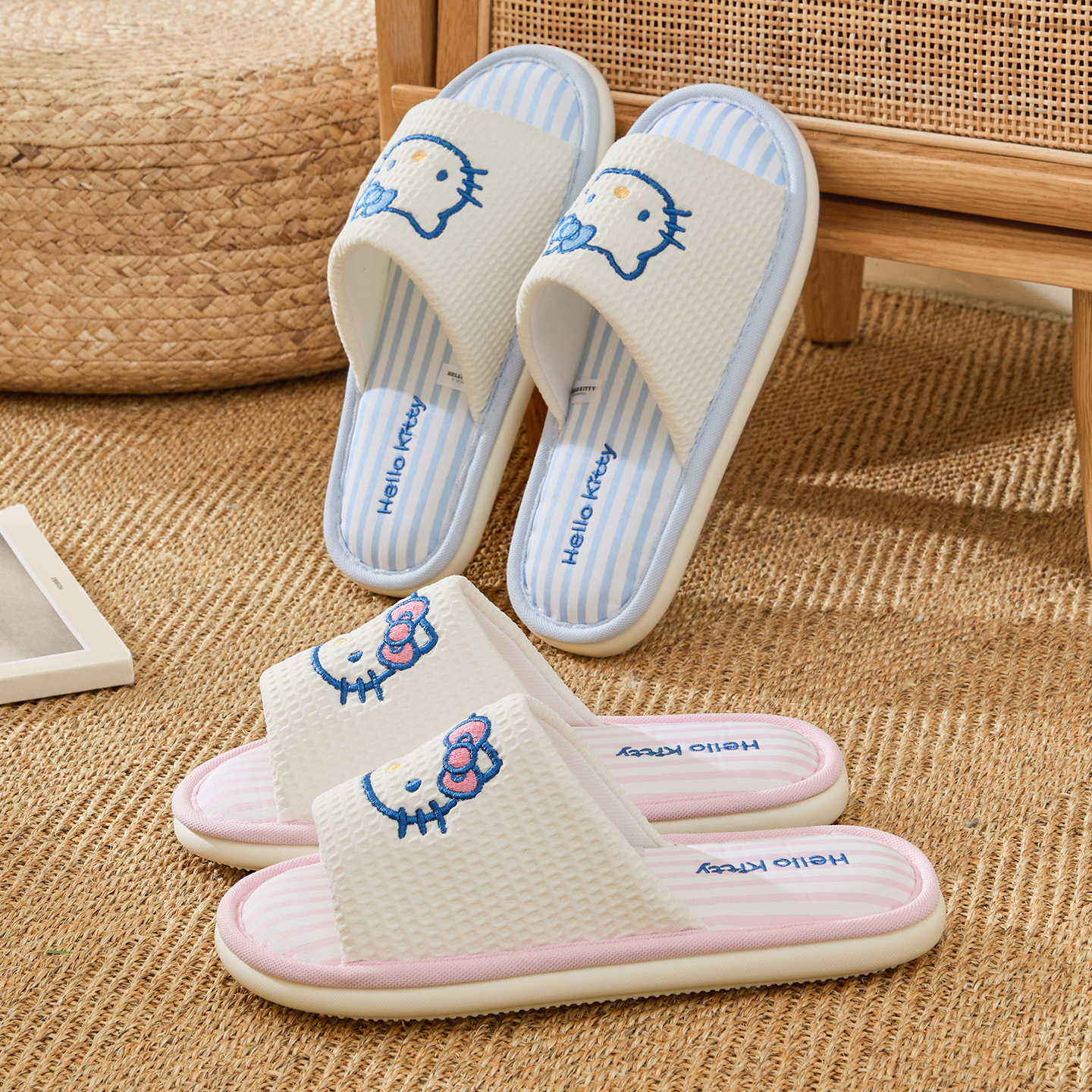 Cartoon Kuromi Linen Slippers  - مراجعة Women'S Shoes Non Slip وسعره