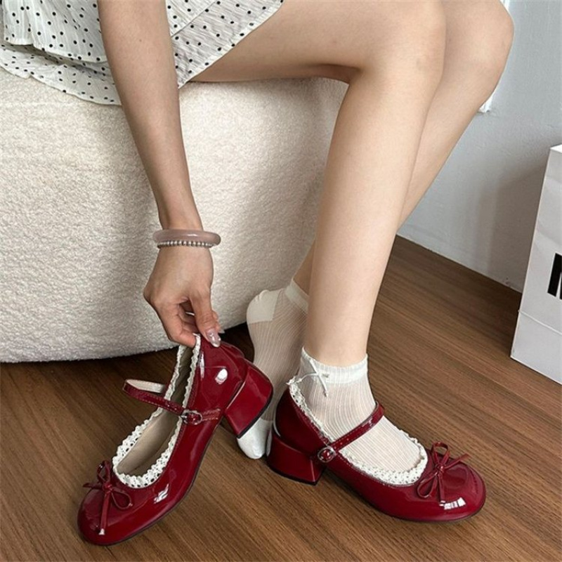 2026 Spring/Fall Women's High- - مراجعة Women'S Shoes Burgundy وسعره