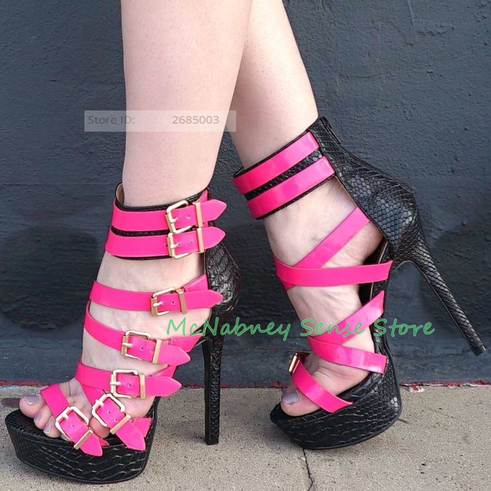 Sexy Sandals Snake Patterned T - مراجعة Women Shoes Waterproof وسعره