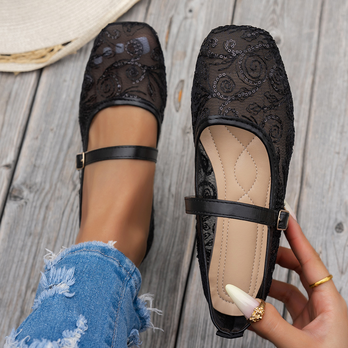 Women's New Summer Large Size  - مراجعة Women'S Shoes Loafers Black وسعره