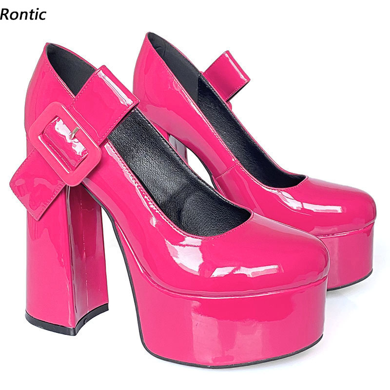Rontic Handmade Women Platform - مراجعة Women'S Shoes Burgundy وسعره