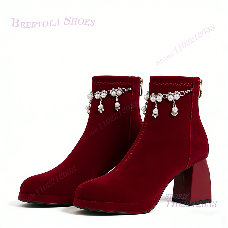 Dark Burgundy Velvet Ankle Tas - مراجعة Women'S Shoes Burgundy وسعره