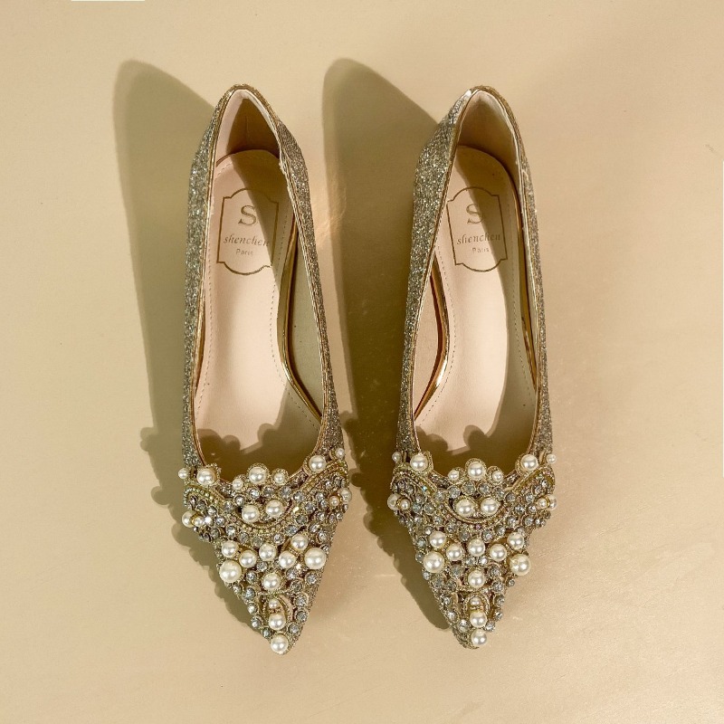 High-end Rhinestone Block Heel - مراجعة Women'S Shoes Non Slip وسعره