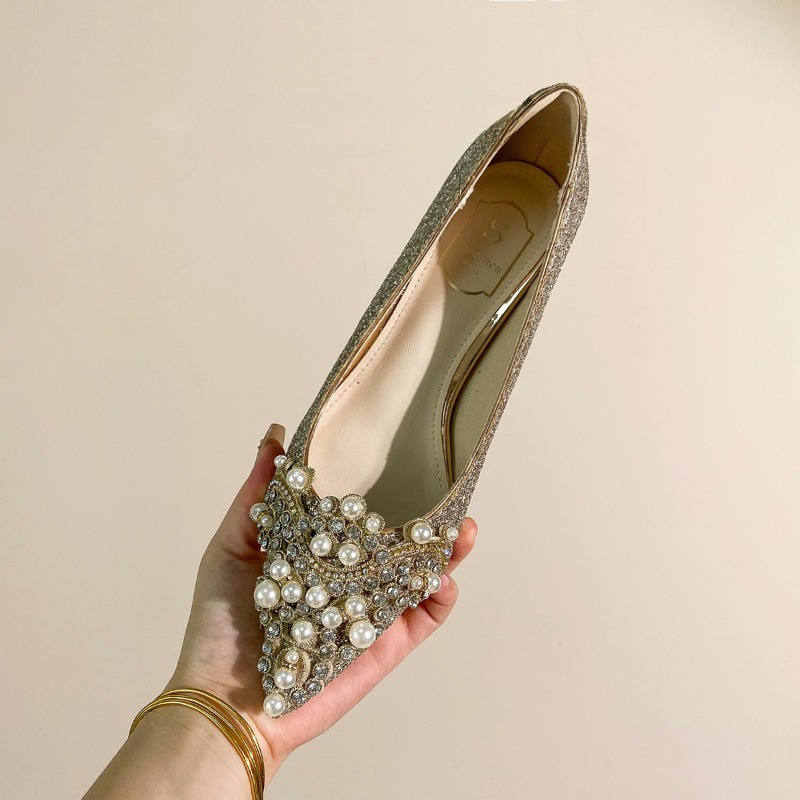 High-end Rhinestone Block Heel - مراجعة Women'S Shoes Non Slip وسعره