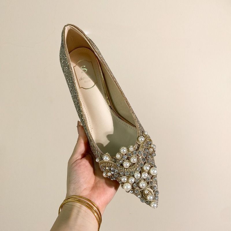 High-end Rhinestone Block Heel - مراجعة Women'S Shoes Non Slip وسعره