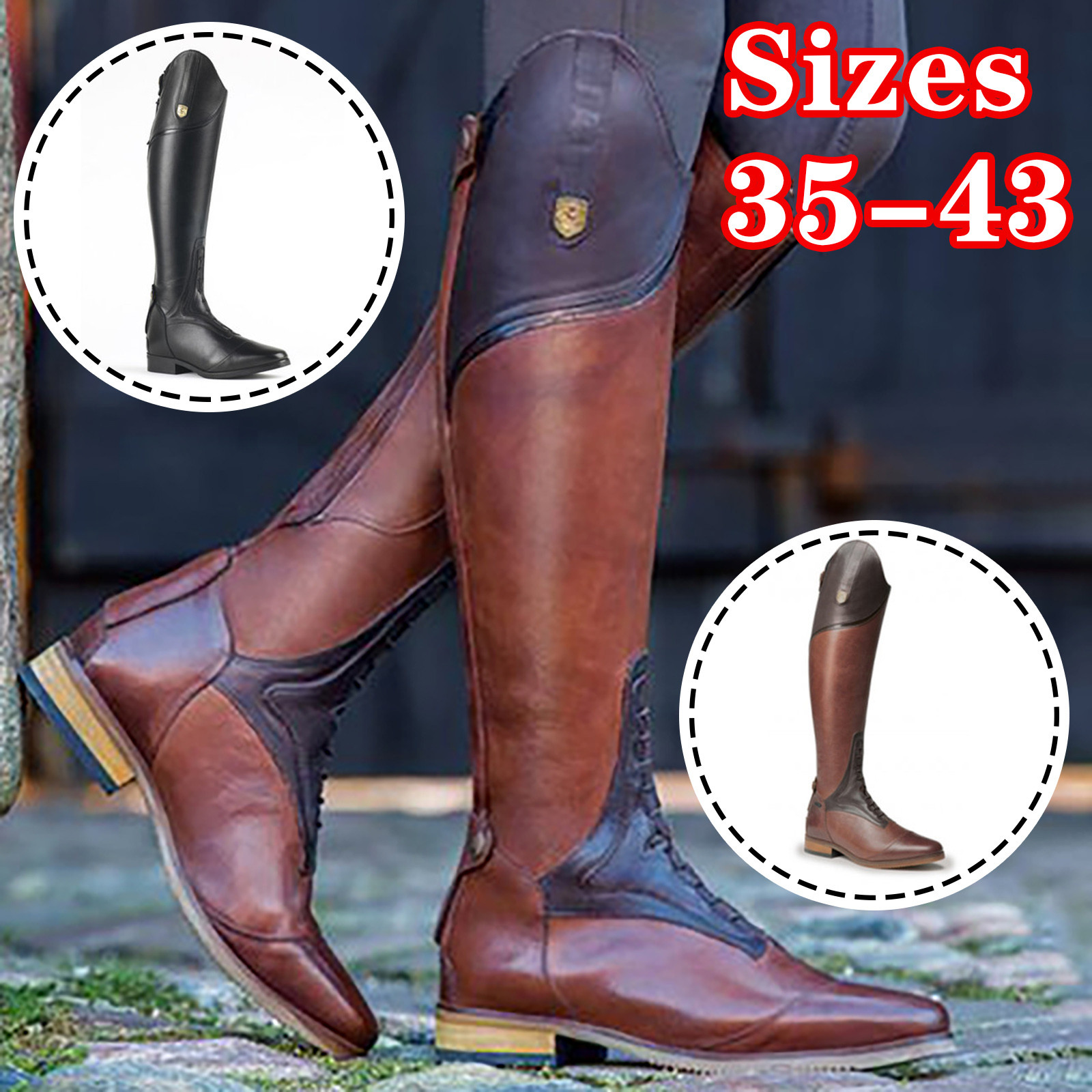 Equestrian Boots Genuine Leath - مراجعة Knee High Boots Women وسعره