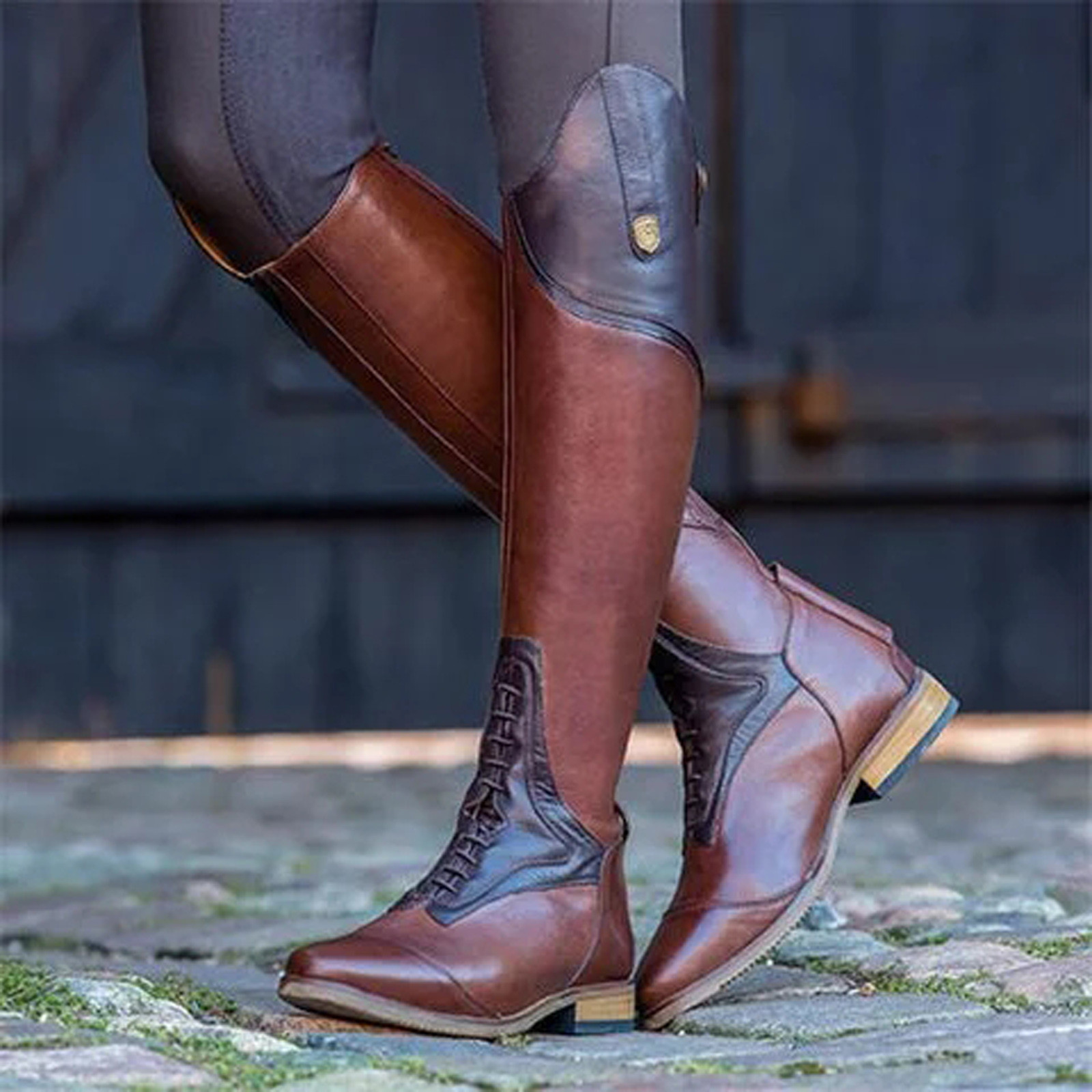 Equestrian Boots Genuine Leath - مراجعة Knee High Boots Women وسعره