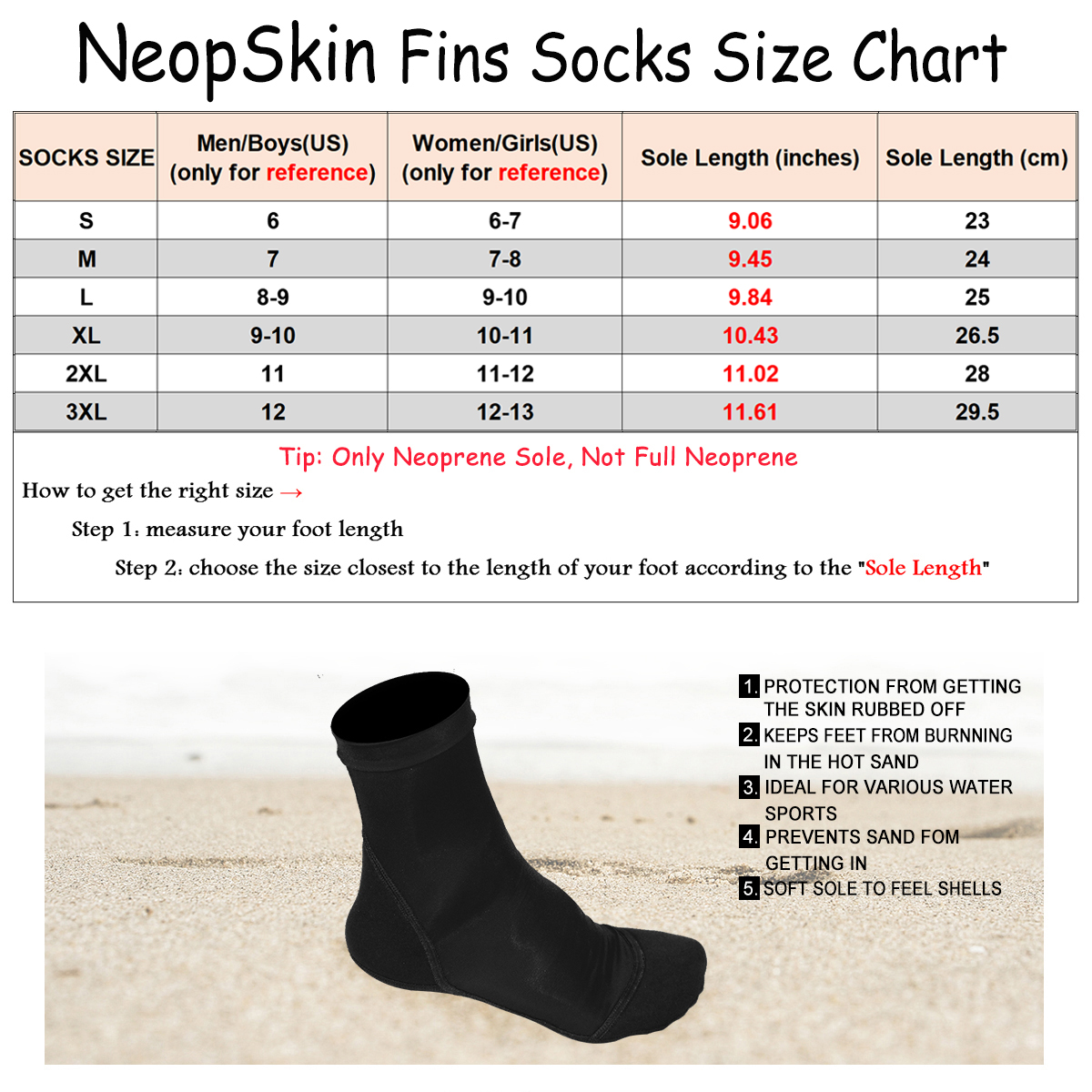 Neoprene Fin Socks for Sand Be - مراجعة Women'S Shoes Neuropathy وسعره