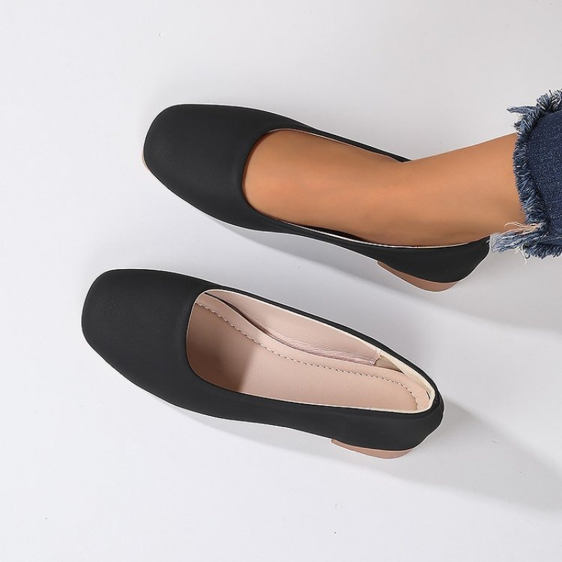 Soft Leather Round Toe Slip-On - مراجعة Shoes Women Pumps وسعره