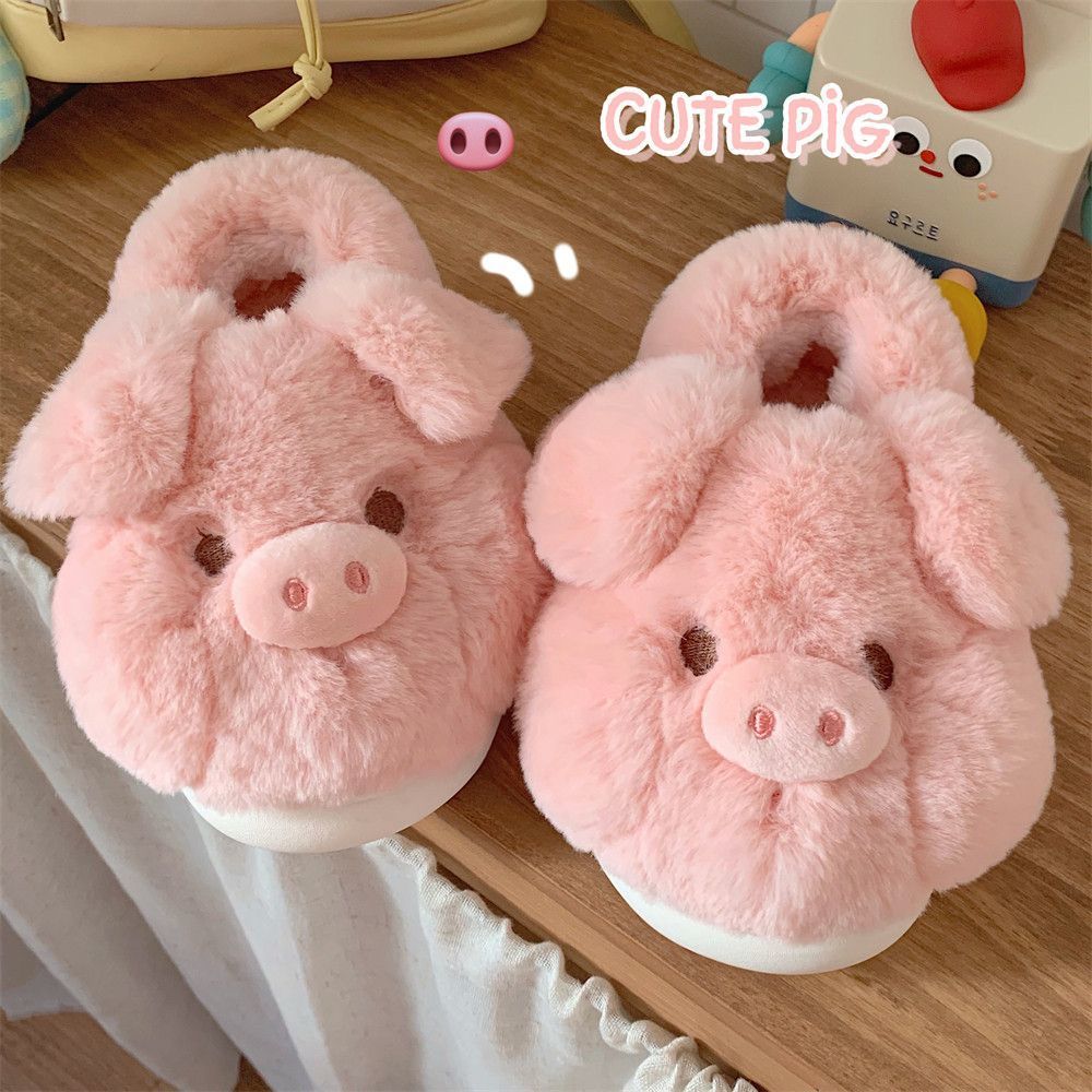 Feerldi Pink fluffy pig slippe - مراجعة Women'S Shoes For Fall وسعره