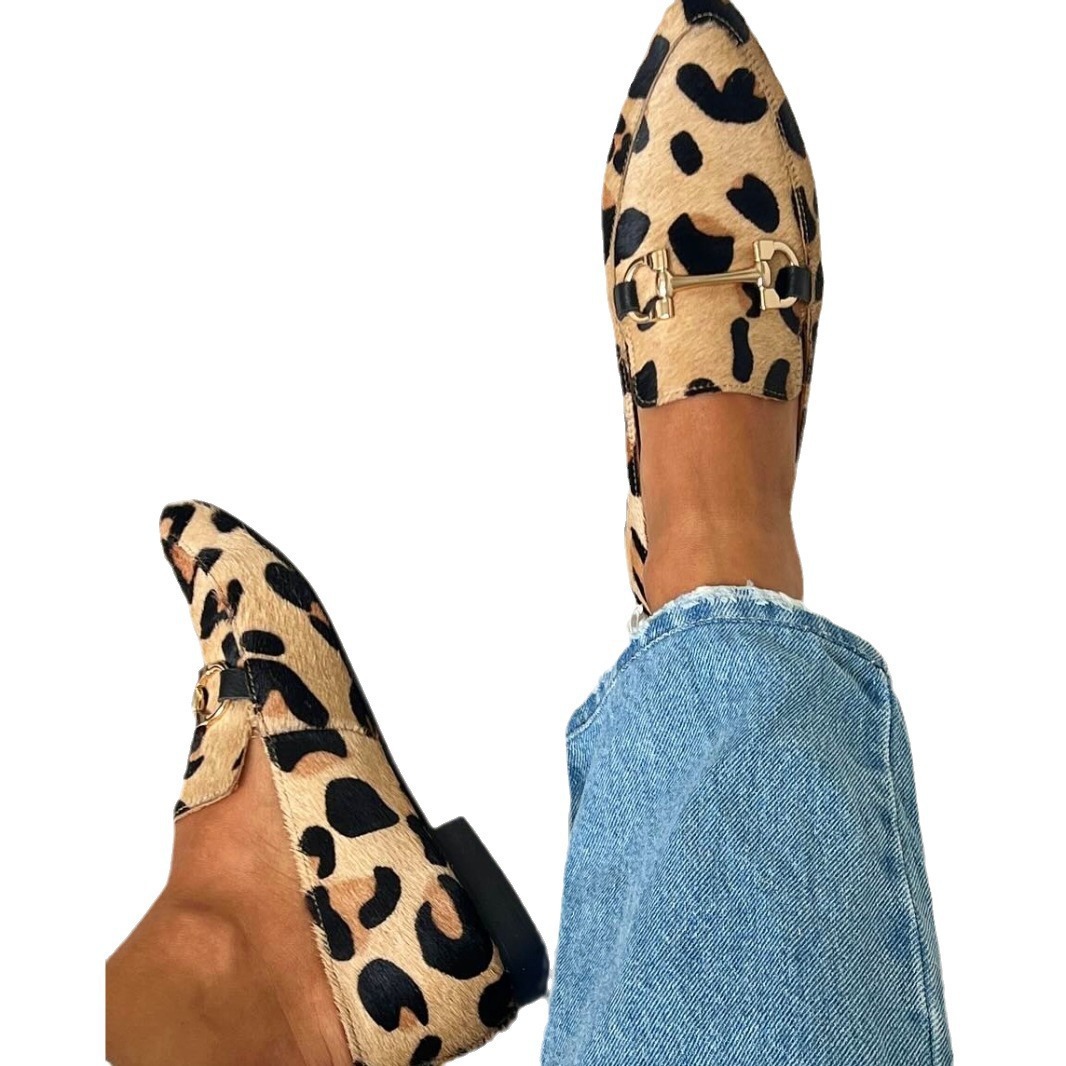 Large Size 40-43 Leopard Print - مراجعة Women Shoes Mules وسعره