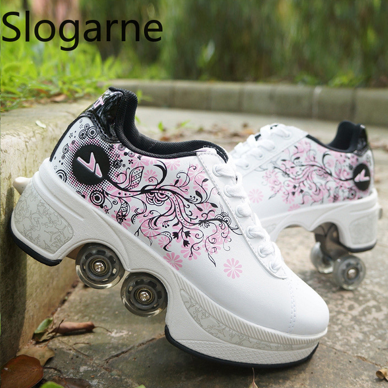 Women 4 Wheels Deformation Rol - مراجعة Women Shoes Waterproof وسعره