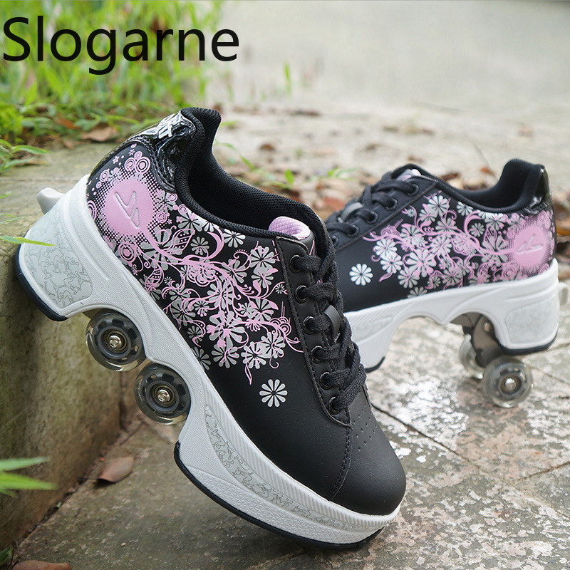 Women 4 Wheels Deformation Rol - مراجعة Women Shoes Waterproof وسعره
