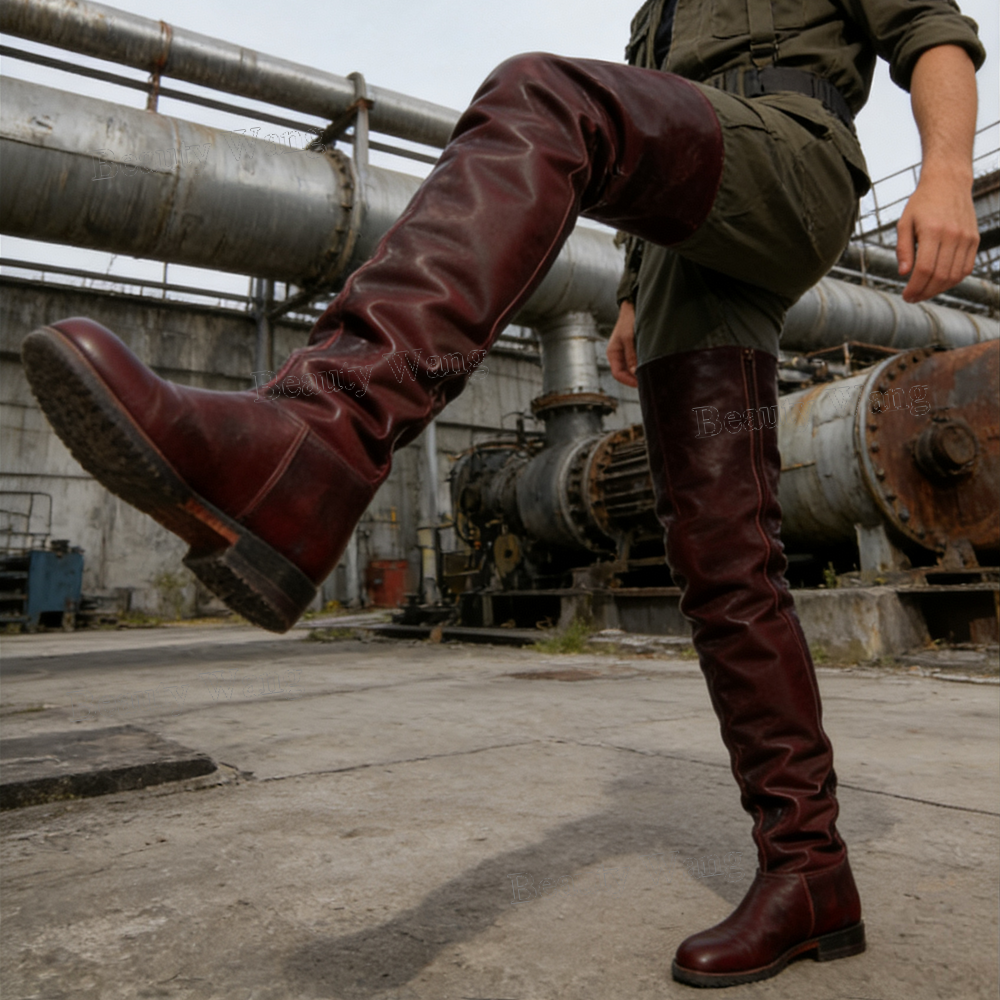 Burgundy Round Over the Knee M - مراجعة Women'S Shoes Burgundy وسعره