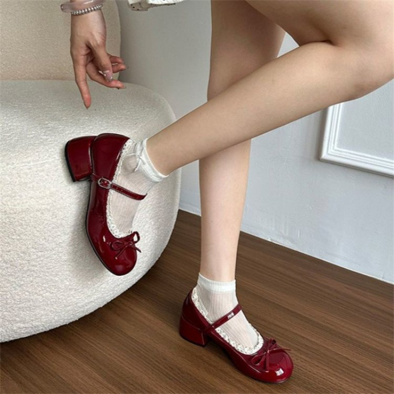 2026 Spring New Women's High-E - مراجعة Women'S Shoes Burgundy وسعره