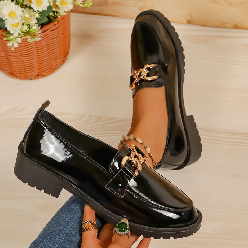 Black Patent Leather Loafers f - مراجعة Women'S Shoes Loafers Black وسعره