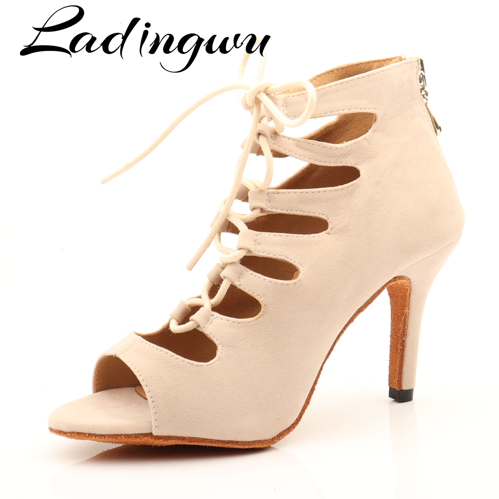 Ladingwu Beige Suede High-top  - مراجعة Women'S Shoes Z وسعره