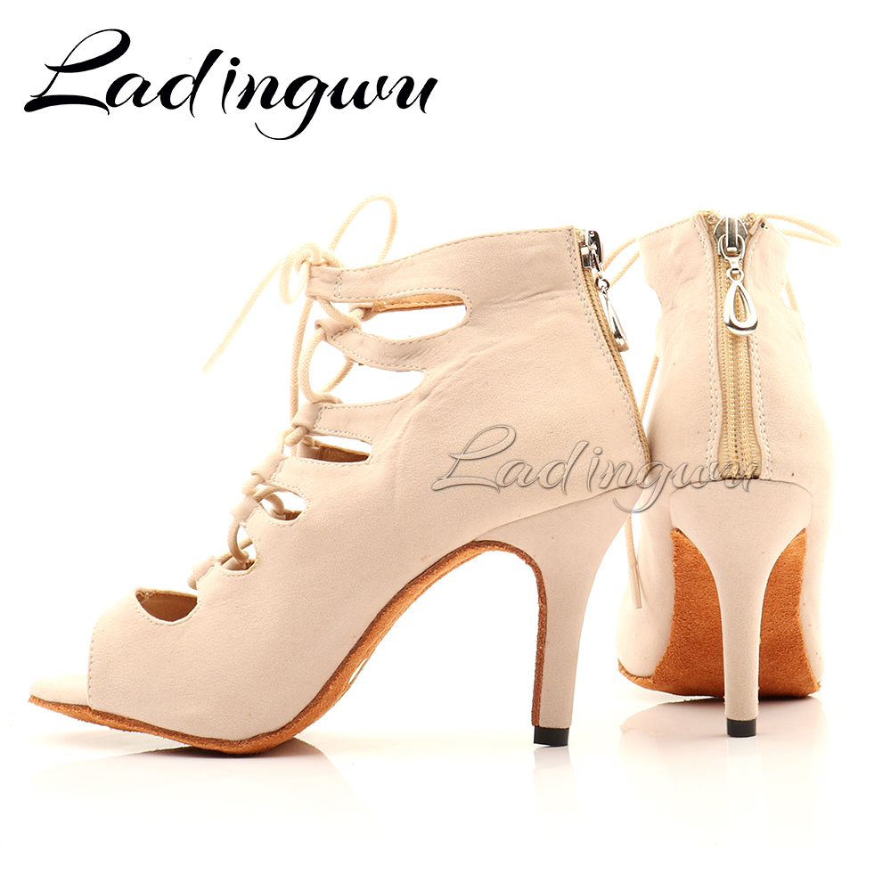 Ladingwu Beige Suede High-top  - مراجعة Women'S Shoes Z وسعره