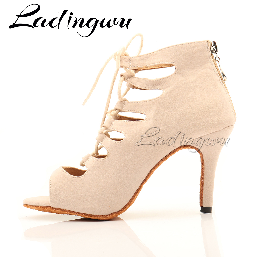 Ladingwu Beige Suede High-top  - مراجعة Women'S Shoes Z وسعره