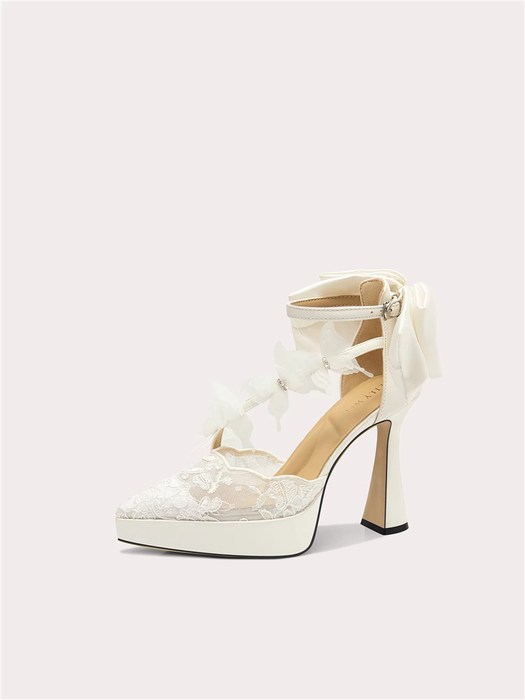 Summer new pointed lace mesh r - مراجعة Women Shoes Waterproof وسعره