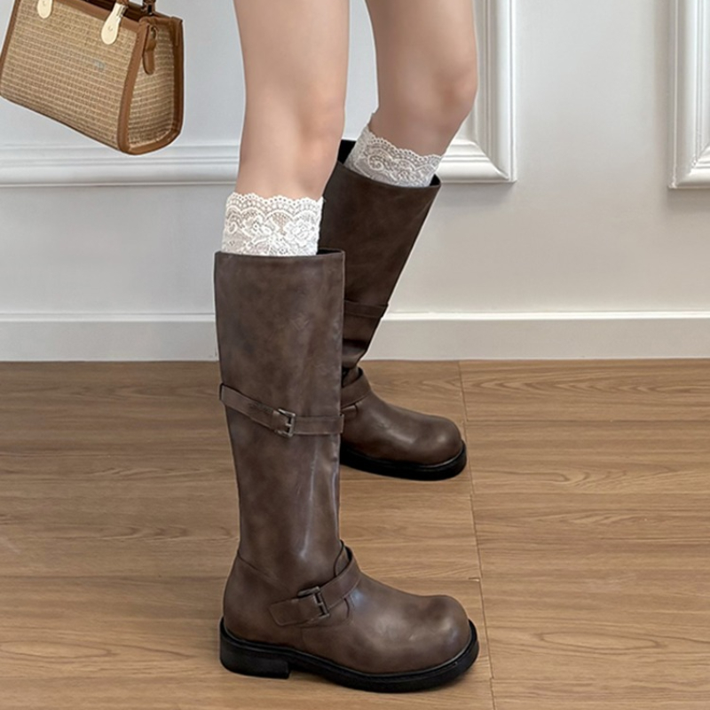 Vintage Belt Buckle Women Knee - مراجعة Women'S Shoes For Fall وسعره