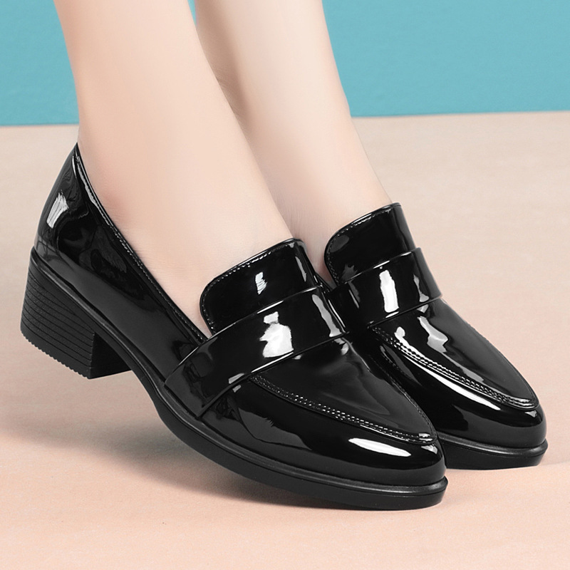 British Style Shallow Pointed  - مراجعة Women'S Shoes Loafers Black وسعره