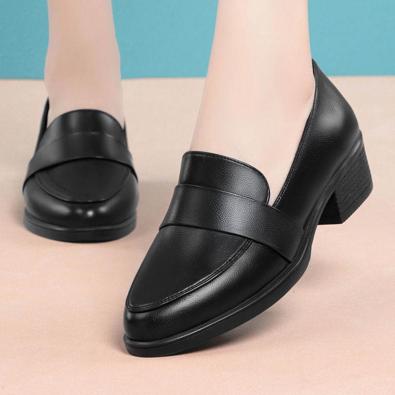 British Style Shallow Pointed  - مراجعة Women'S Shoes Loafers Black وسعره
