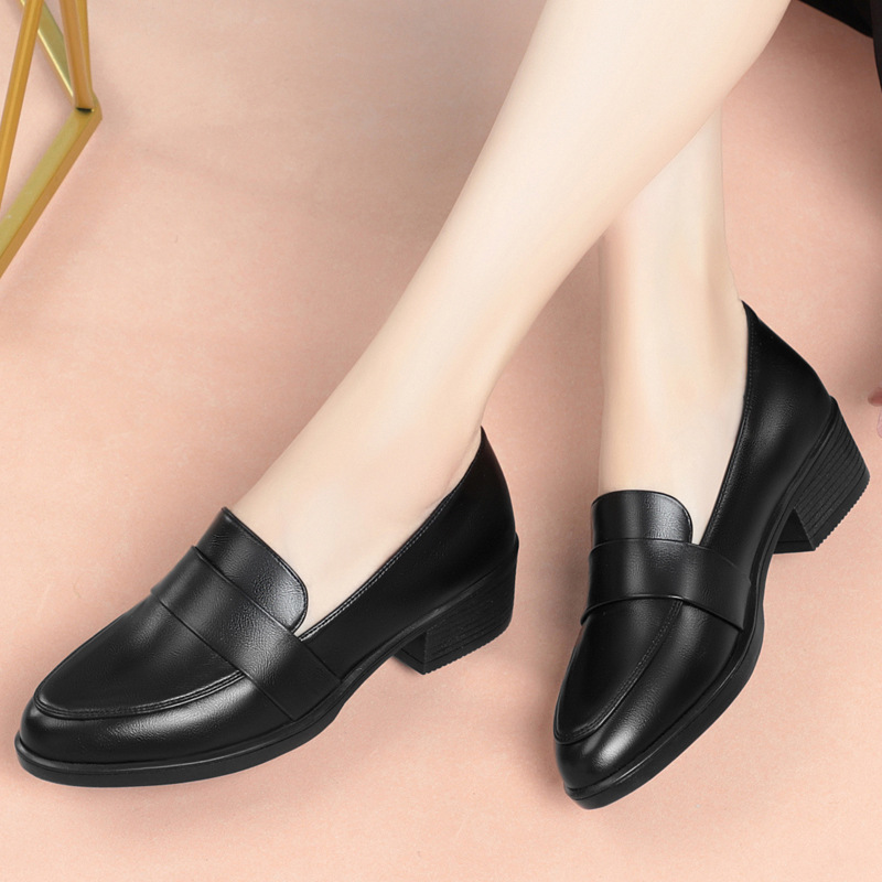 British Style Shallow Pointed  - مراجعة Women'S Shoes Loafers Black وسعره