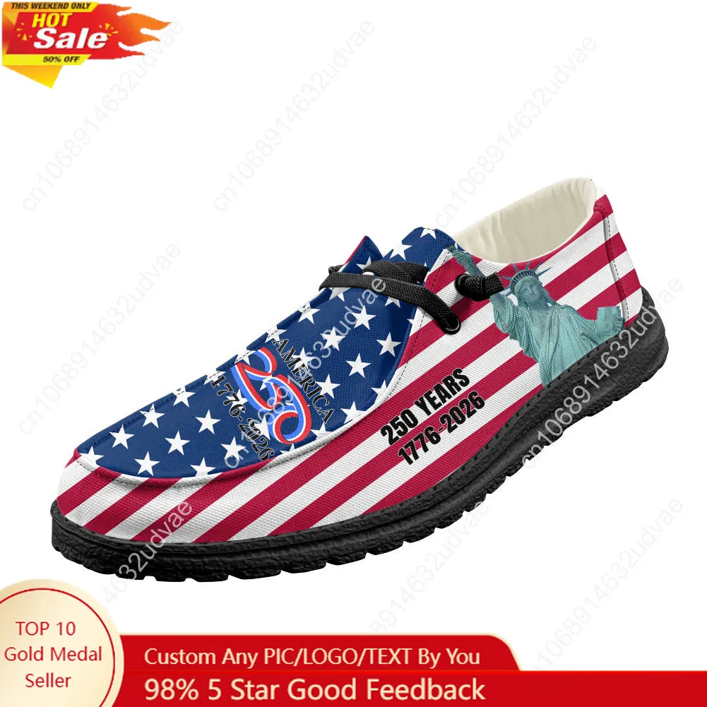 America 250th Anniversary 1776 - مراجعة Women'S Shoes Loafers Black وسعره